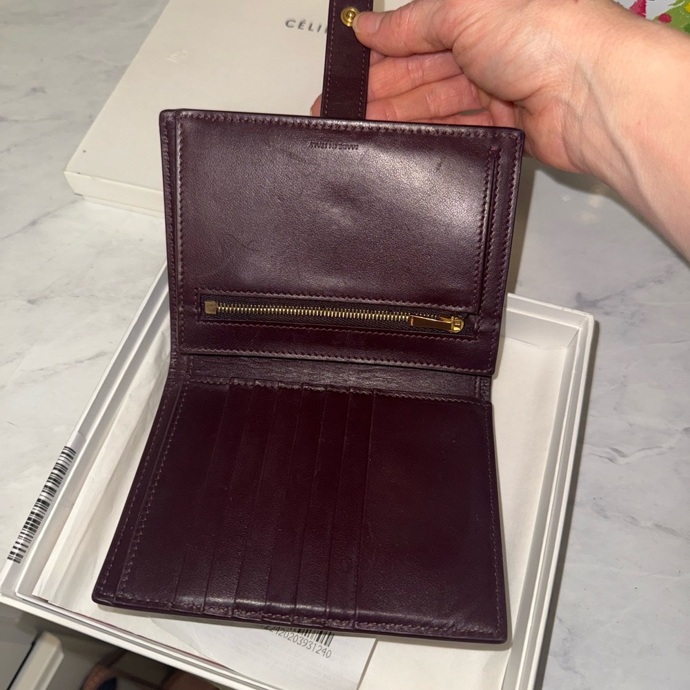 Céline Leather Wallet – Burgundy - Picture 6 of 9